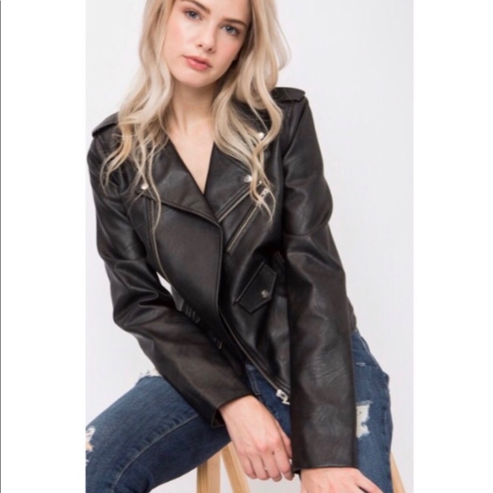 ARRIVED!!!!! VEGAN LEATHER MOTORCYCLE JACKET!